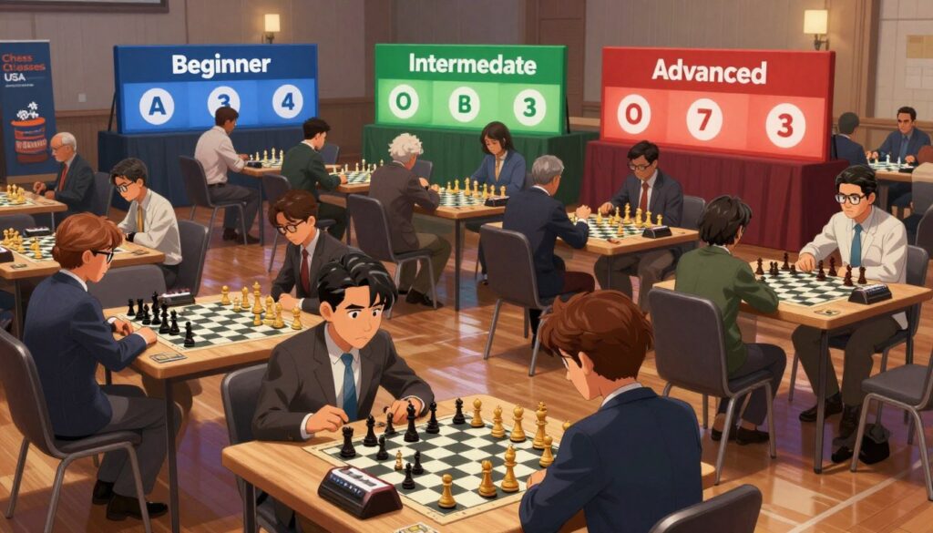 chess tournament rating sections